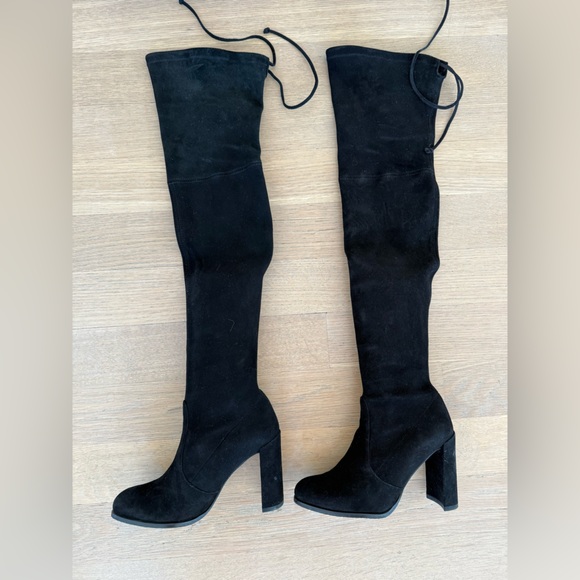 Stuart Weitzman Highlands boots - black suede - Picture 2 of 8